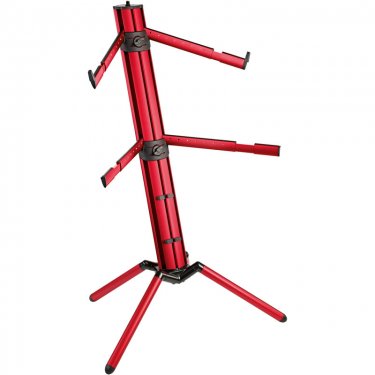 K&M 18860-000-36 双层合成器电子琴键盘架 蜘蛛 PRO-红色 蜘蛛键盘架 舞台键盘琴架