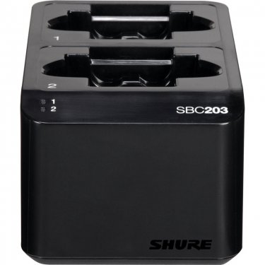 Shure SBC203-CN 舒尔无线话筒充电器 双单元充电座 锂离子电池充电器
