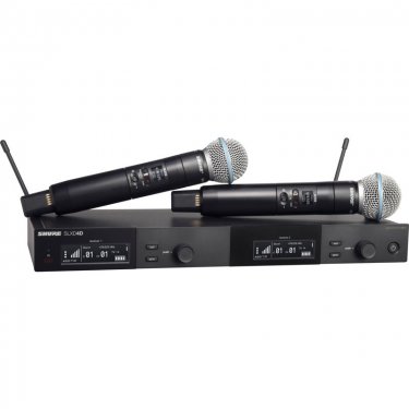 Shure SLXD24D/BETA58A 舒尔手持一拖二无线话筒 无线麦克风话筒