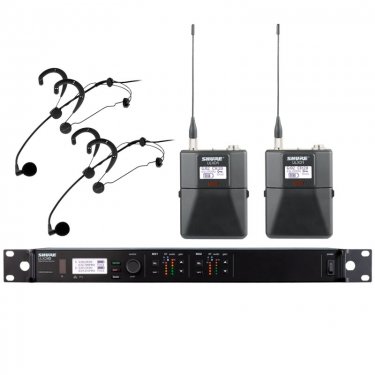 Shure ULXD14D/WBH54 舒尔一拖二无线头戴麦克风 双通道头戴无线话筒