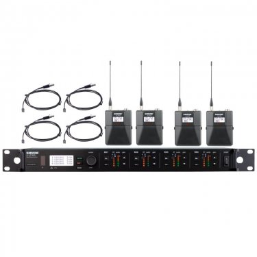 Shure ULXD14Q/WL93 舒尔一拖四领夹无线话筒 领夹式电容无线话筒