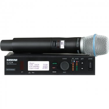 Shure ULXD24/Beta87A 舒尔数字无线手持话筒 一拖一无线数字话筒 专业舞台话筒 