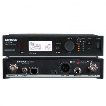 Shure ULXD4 舒尔数字无线话筒接收机 无线麦克风一拖一