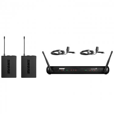 Shure SVX188/CVL 舒尔双领夹无线话筒 无线领夹式话筒(一拖二)