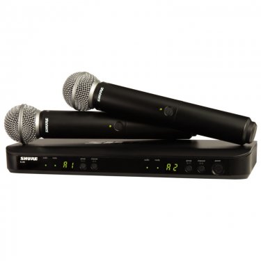 Shure BLX288/SM58 舒尔无线双手持话筒 一拖二手持无线话筒 无线人声麦克风