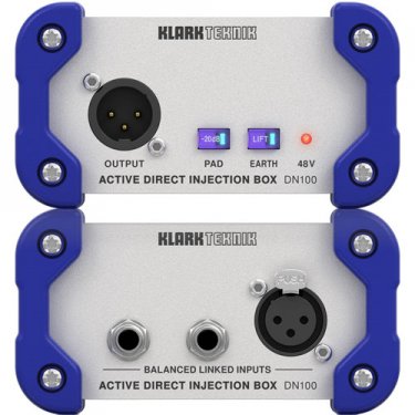 KT,DN100 V2,DI盒,Klark Teknik,有源DI盒,有源隔离盒,直插盒,音频隔离变压器,隔离器,单