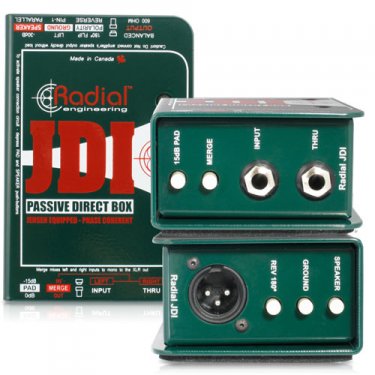 Radial,JDI,单通道无源DI直插盒,单通道DI盒,隔离变压器,消除嗡嗡声,消噪器,电流声
