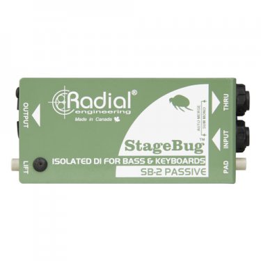 Radial,SB-2,电声乐器原声无源DI直插盒,DI盒,隔离变压器,嗡嗡声消除,消噪器,电流声