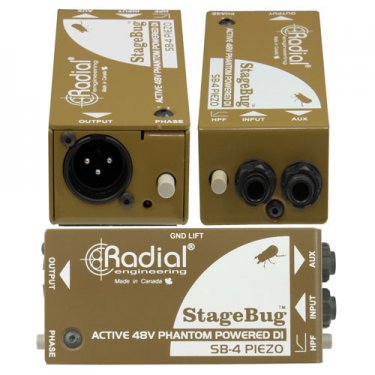 Radial,SB-4,立体声有源DI直插盒,有源DI盒,有源音频处理器,多媒体转接盒,主动式