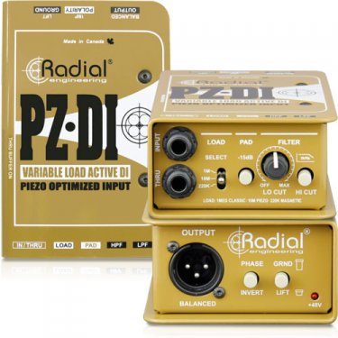 Radial,PZ-DI,现场管弦乐器有源DI直插盒,有源DI盒,有源直接盒,多媒体转接盒,主动式