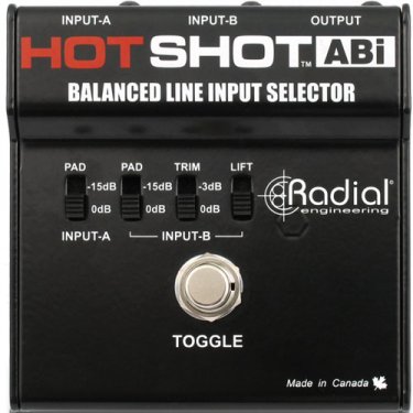 Radial,HotShot ABi,音频信号脚踏开关切换选择器DI直插盒,线路输入选择器,切换器