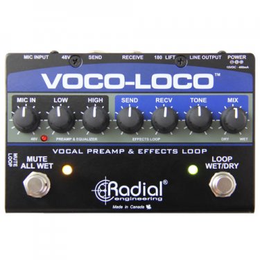 Radial,Voco-Loco,人声和乐器效果切换放大控制器DI直插盒,通用遥控脚踏开关,切换器