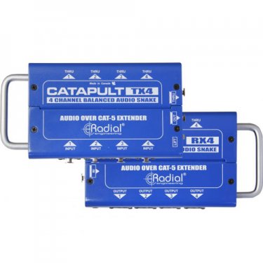 Radial,Catapult TX4/RX4,4通道Cat5中继网络传输器,网络传输器,远距离信号传输器,音频