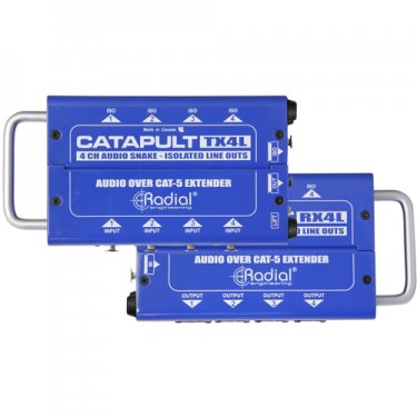 Radial,TX4L-RX4L,4通道音频网络传输器,远距离信号传输器,音频信号网络传输器,远距