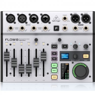 百灵达 Behringer Flow-8 数字调音台 数字直播调音台 带效果 蓝牙 数字 直播 录音