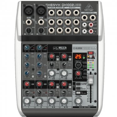 百灵达 Behringer QX1002USB 模拟调音台 10通道内置USB音频接口调音台 直播K歌调音台