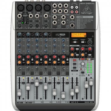 百灵达 Behringer QX1204USB 模拟调音台 USB声卡调音台 直播K歌调音台