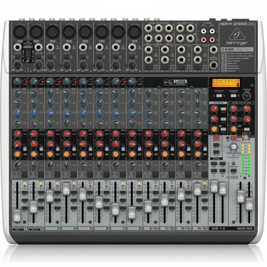 百灵达 Behringer QX2222USB 模拟调音台 USB声卡调音台 直播K歌调音台