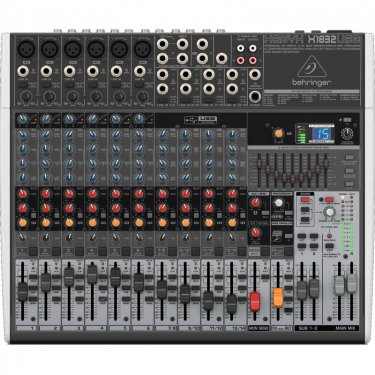 百灵达 Behringer X1832USB 模拟调音台 USB声卡调音台 直播K歌调音台