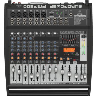 百灵达 Behringer PMP500 有源调音台 带功放调音台 模拟调音台 带效果调音台 会议调音台 扩声调音台