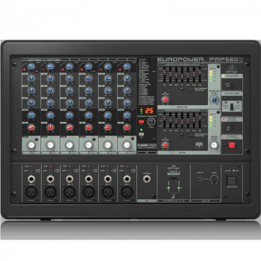 百灵达 Behringer PMP560M 有源调音台 带功放调音台 机架式调音台 模拟调音台 带效果调音台 会议调音台 扩声调音台