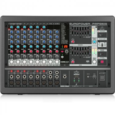 百灵达 Behringer PMP580S 有源调音台 带功放调音台 机架式调音台 模拟调音台 带效