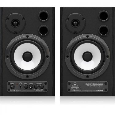 百灵达 Behringer MS40 有源音箱 4寸有源监听扬声器 录音室音箱 多媒体音箱