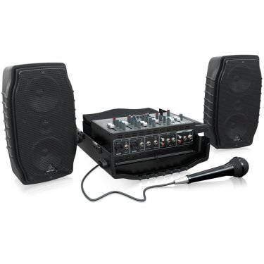 百灵达 Behringer PPA200 便携式扩音套餐调音台麦克风两个音箱 有源扬声器 有源音