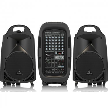 百灵达 Behringer PPA2000BT 便携式扩音套餐调音台麦克风两个音箱 有源扬声器 有源音响 便携式音箱 便携式音响 10英寸大功率蓝牙播放便携扩声拉杆音箱商业活动音响 大功率音响移动蓝牙拉杆音箱