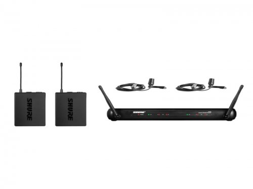 Shure 舒尔 SVX188/CVL 双领夹式话筒系统 胸麦 一拖二无线话筒