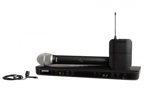 Shure 舒尔 BLX1288/CVL 无线麦克风  BLX1288/CVL 双通道无线领夹+手持话筒系统
