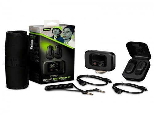 舒尔 MoveMic Two Receiver Kit SHURE无线领夹式话筒麦克风 